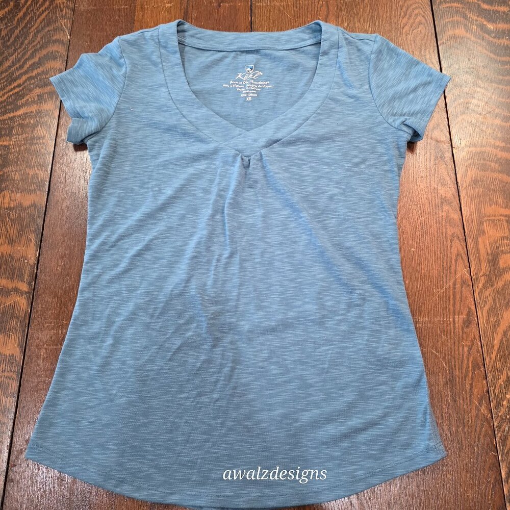 KÜHL‎ Women's Blue Short Sleeve V-neck T-shirt size XS
